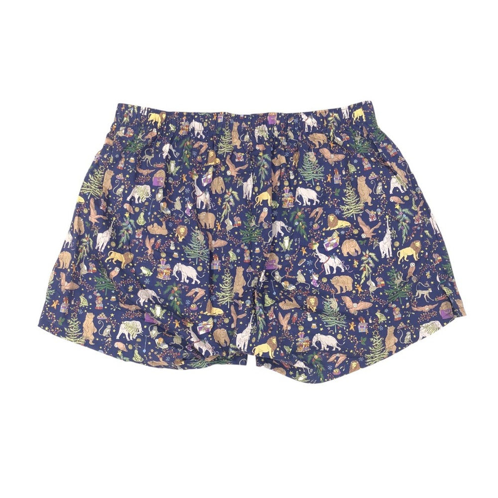 Sid Mashburn Button Front Boxer Short White Christmas Men's Size 36 NWT - Picture 2 of 7